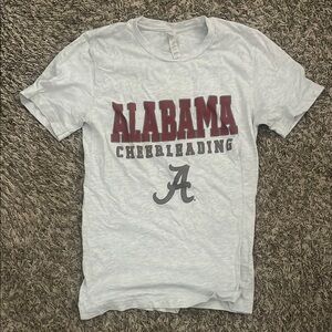 Bella Canvas Alabama Cheerleading Tee - White and Red